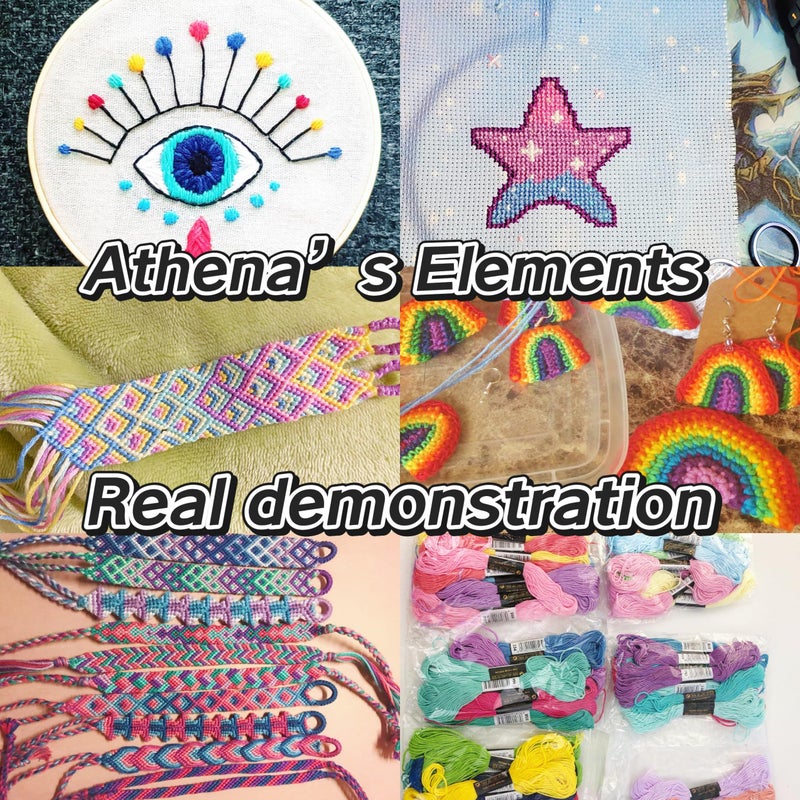 Athena's Elements 276Pcs Embroidery Kit, Cross Stitch Kits, Friendship Bracelet String Kit with Organizer Box-Included 100pcs Friendship Bracelet Floss Thread, Cross Stitch Kits, Gifts - Image 4